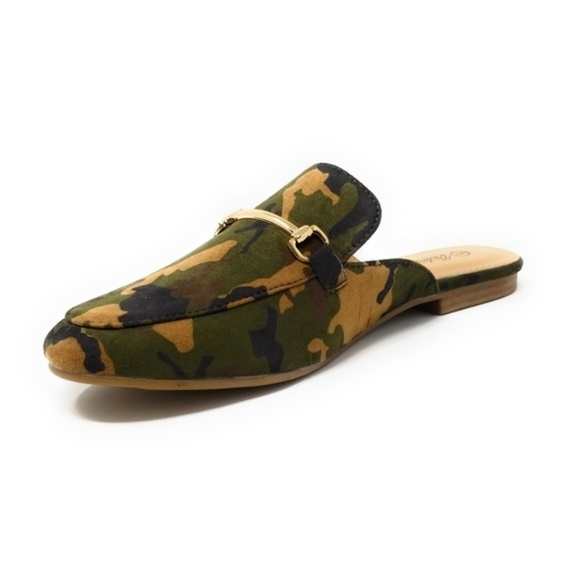 Women Slip-on Mules Slippers, HK-7083, Dark Green - Picture 3 of 4